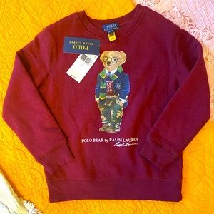 5T polo Ralph Lauren Bear sweatshirt NWT